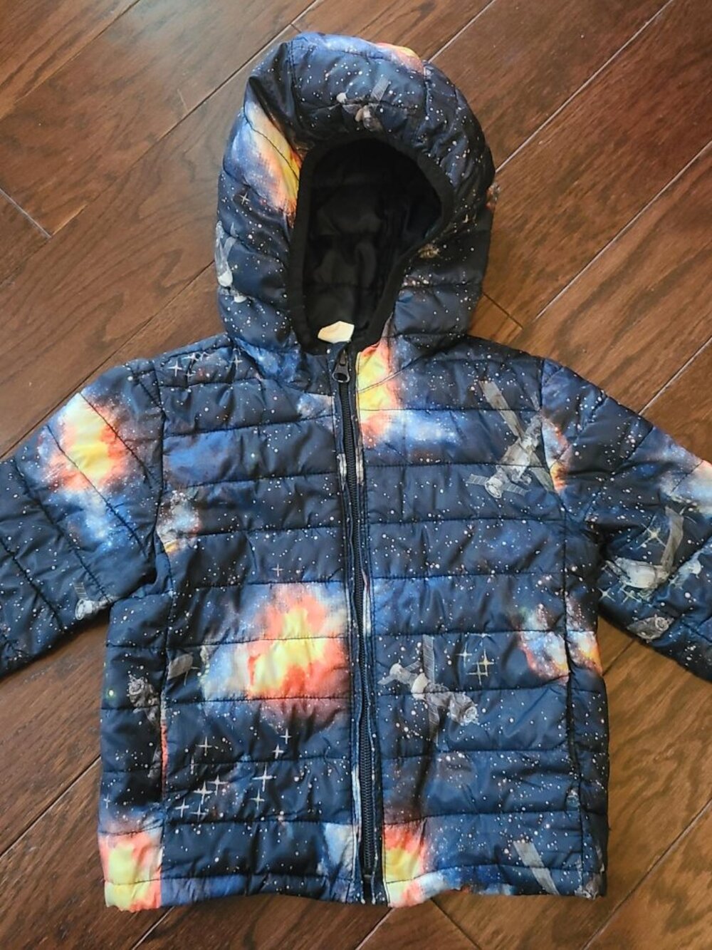 Gap Kids Reversible Cosmic Space Galaxy Puffer Jacket 2 Years
